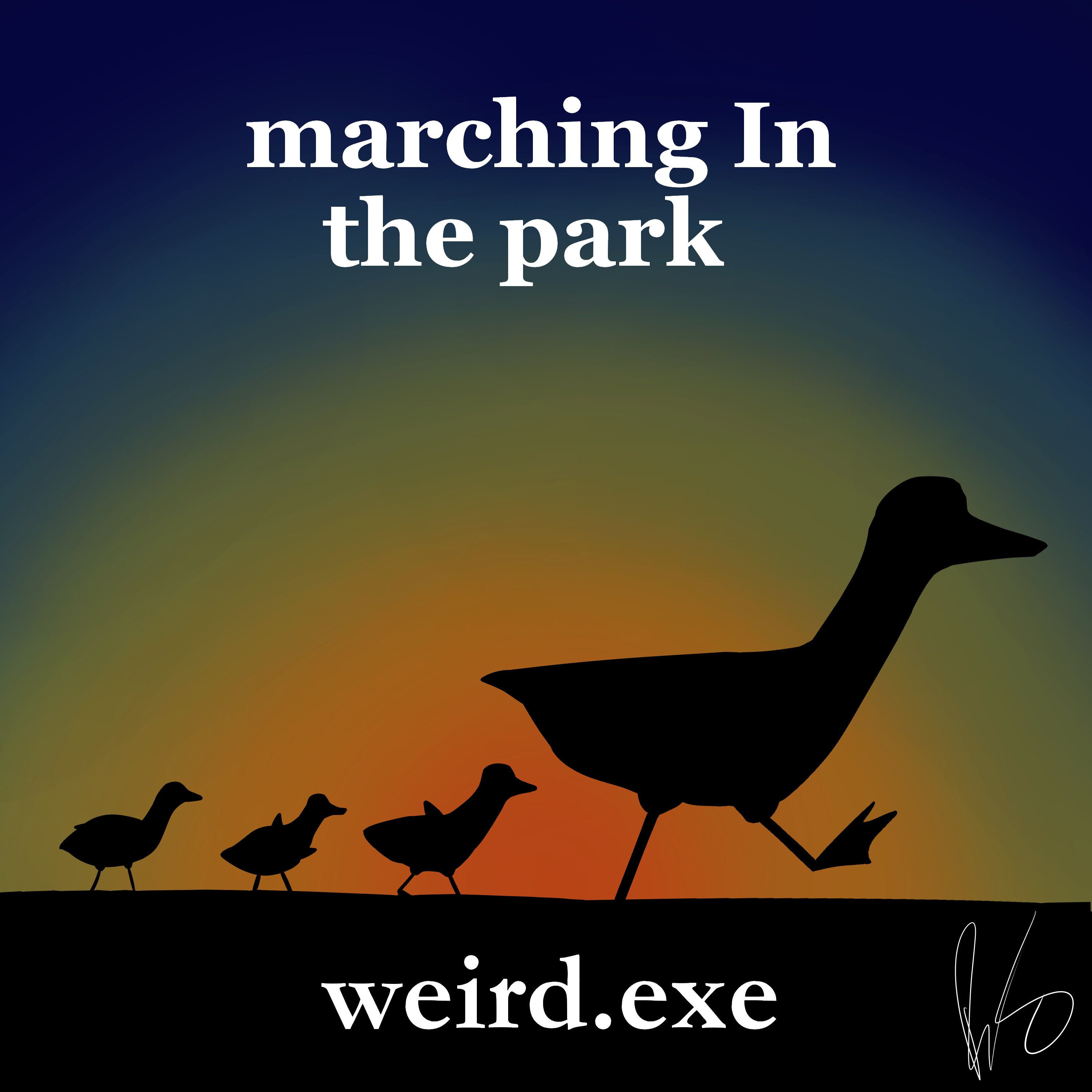 marching in the park